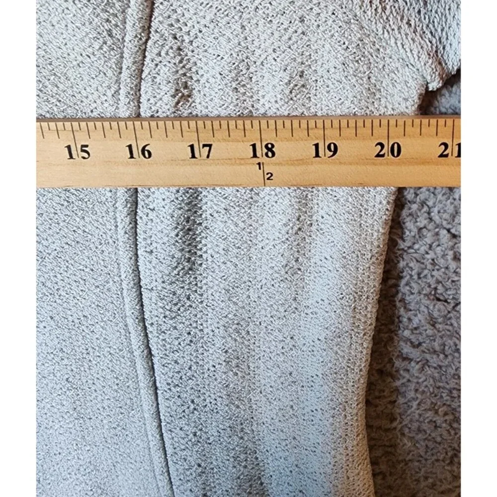 St. John Collection Women's 5 Button Front Knit Blazer Jacket Light Gray Size 14